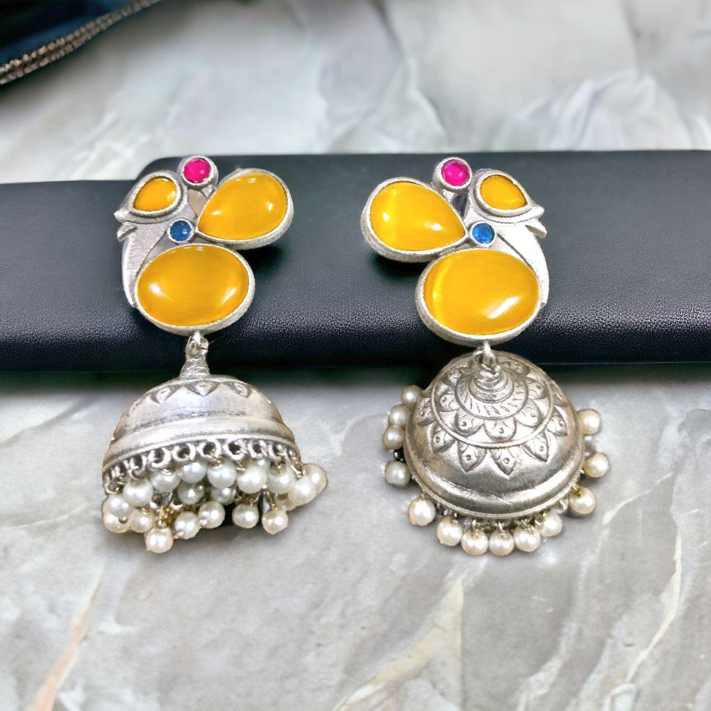 oxidised jhumka