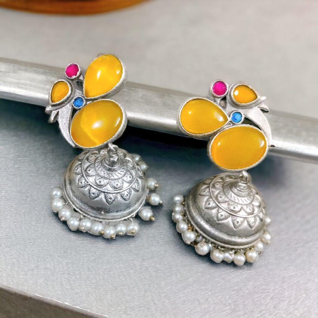 oxidised jhumka