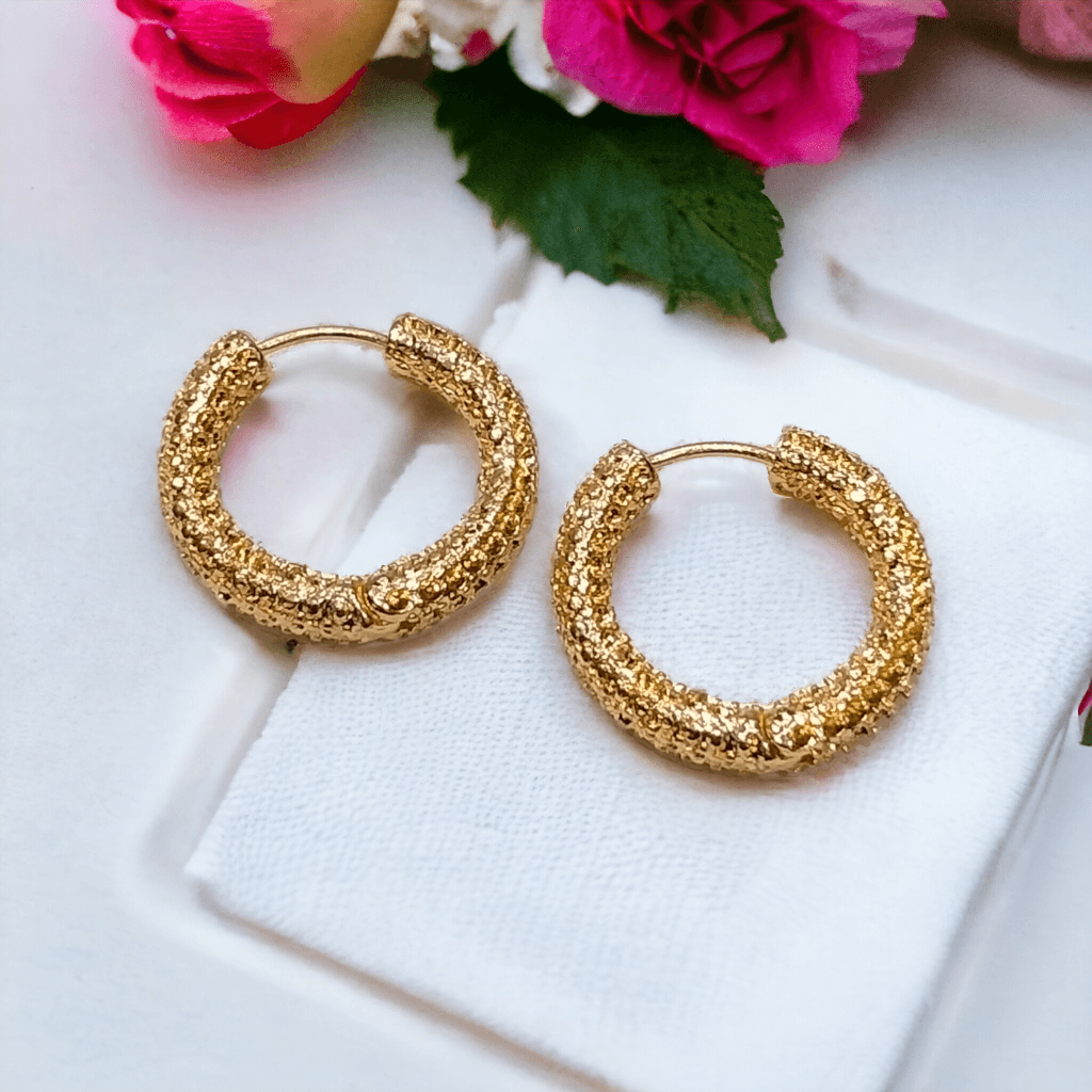 gold hoop earrings