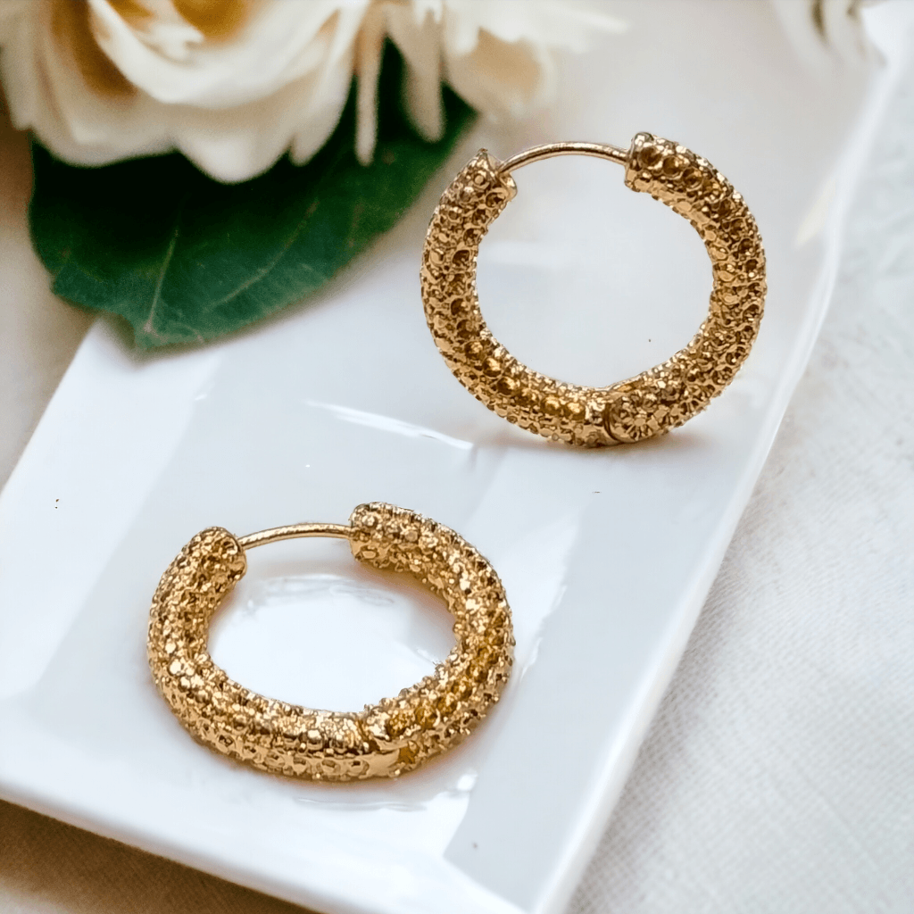 gold hoop earrings