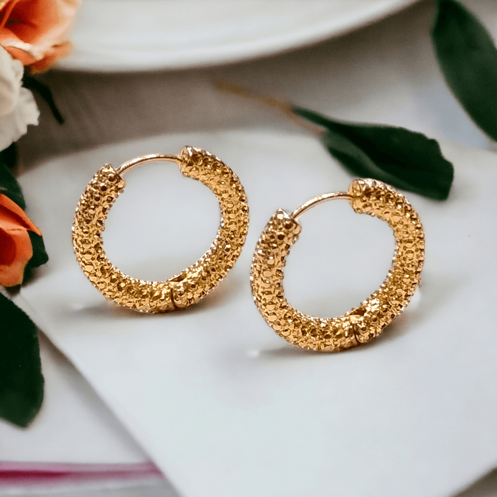 gold hoop earrings