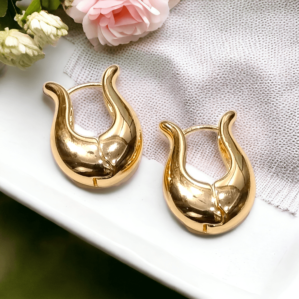 gold hoop earrings