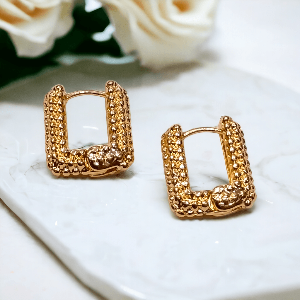 gold hoop earrings