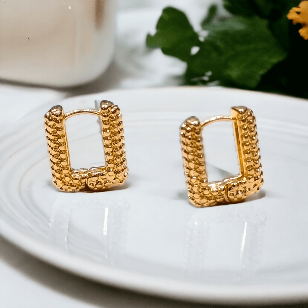 gold hoop earrings