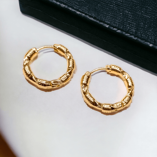 gold hoop earrings