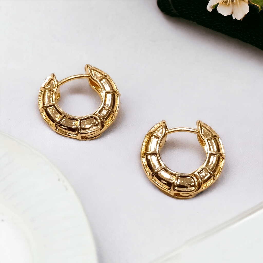 gold hoop earrings