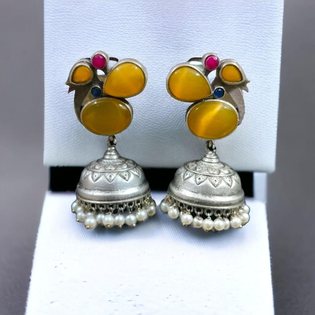 oxidised jhumka