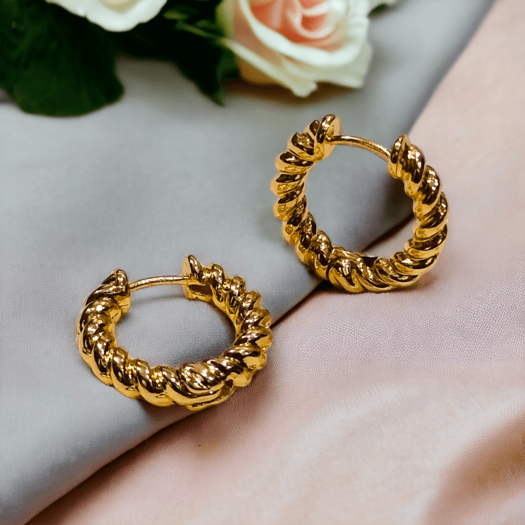 gold hoop earrings