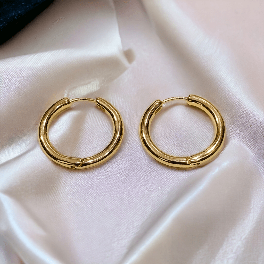 gold hoop earrings