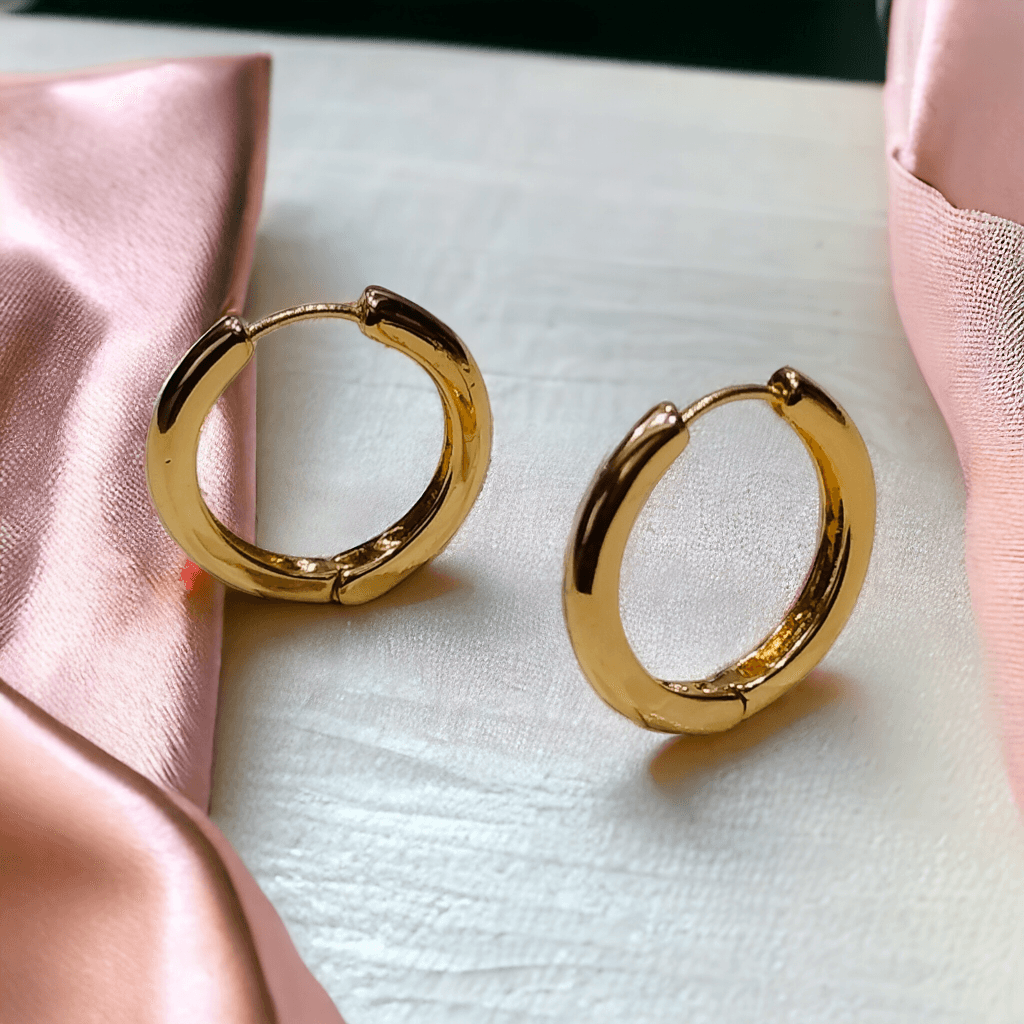 gold hoop earrings