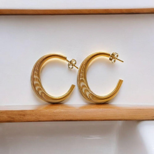 gold hoop earrings