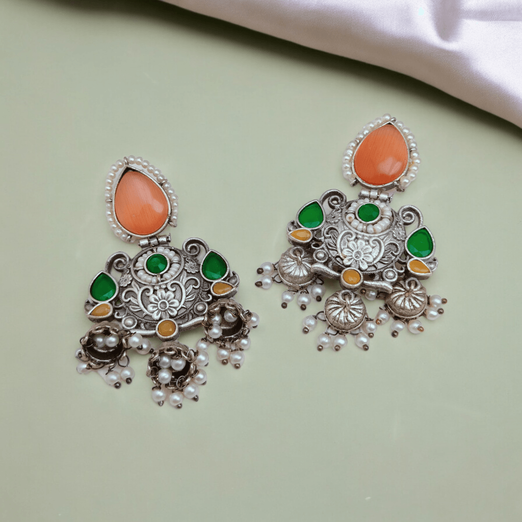 oxidised jhumka