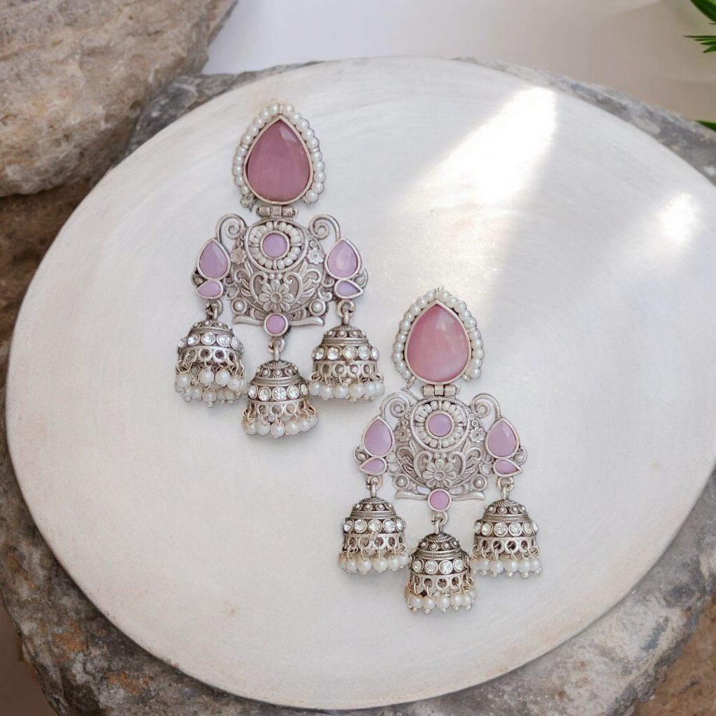 oxidised jhumka