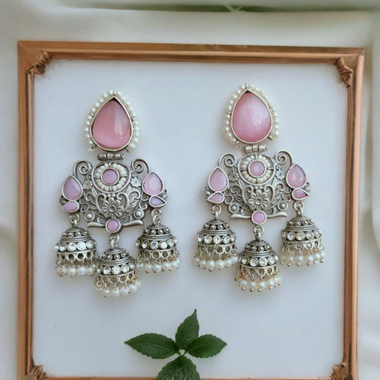 oxidised jhumka