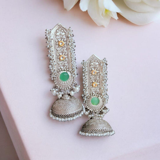 oxidised jhumka