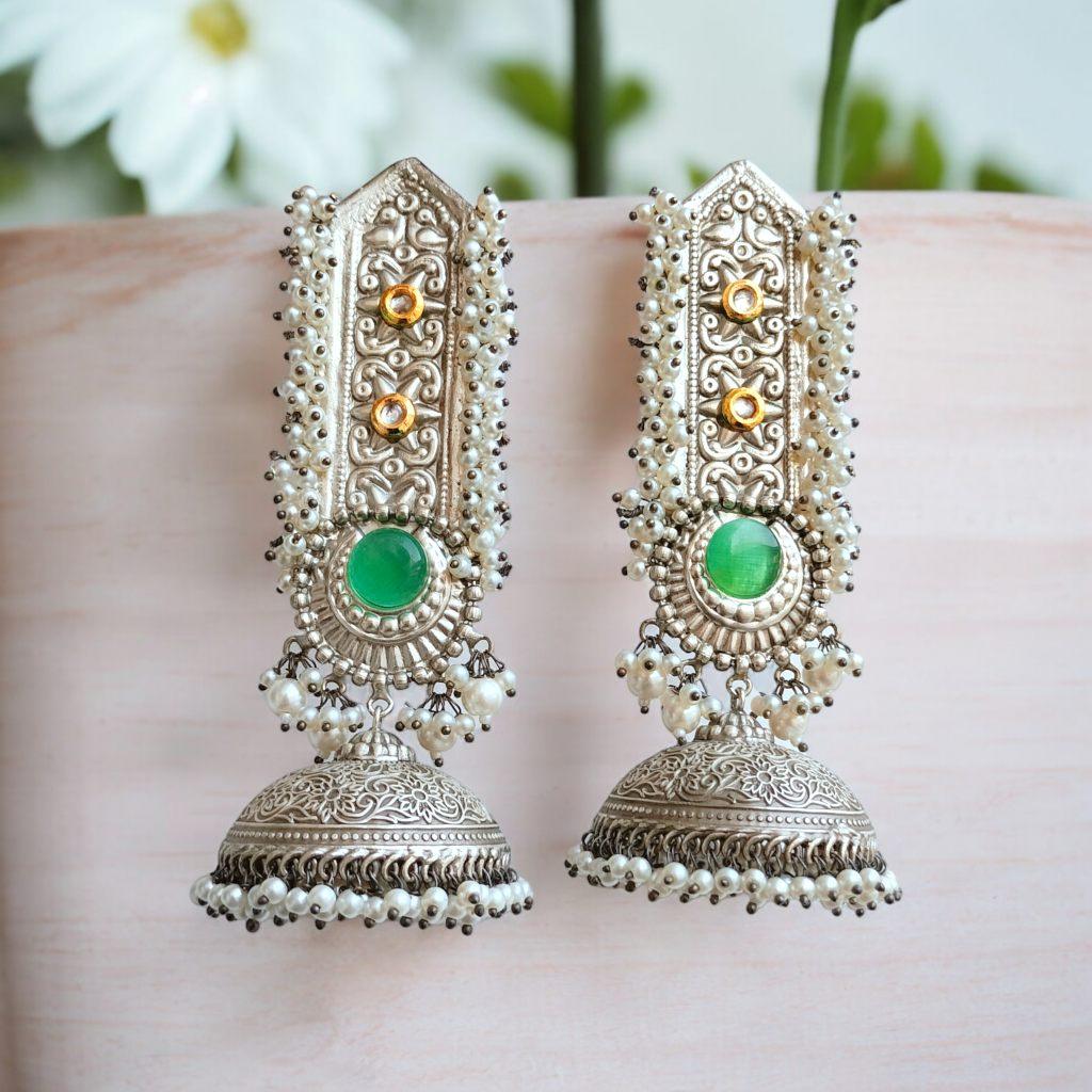 oxidised jhumka