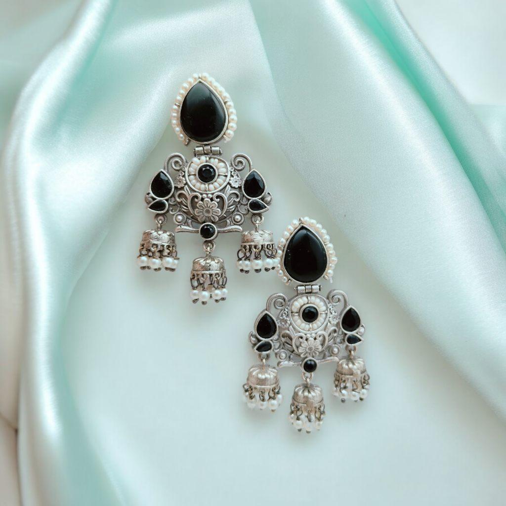 oxidised jhumka