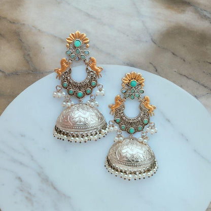 oxidised jhumka