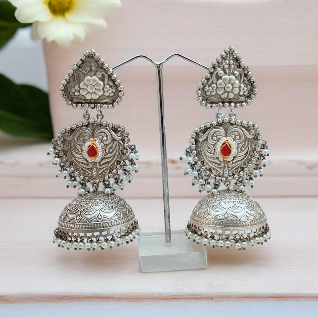 oxidised jhumka