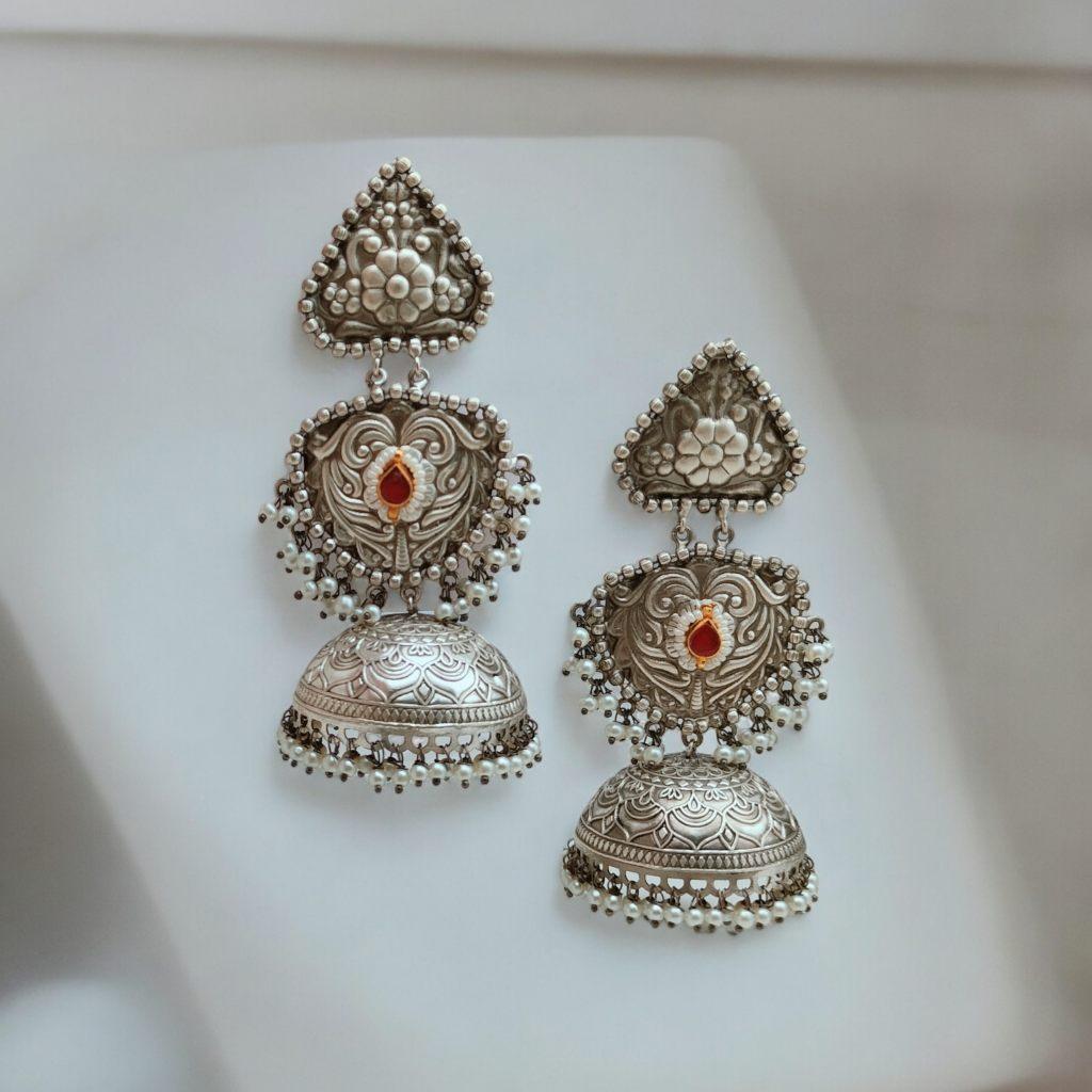 oxidised jhumka