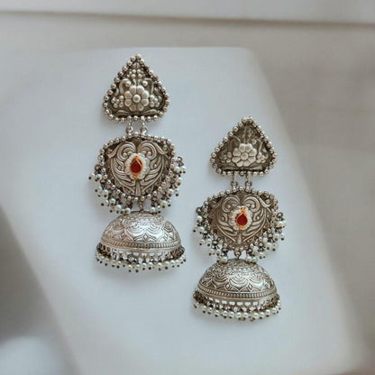 oxidised jhumka