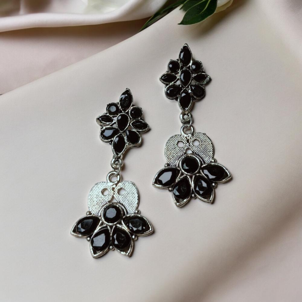 oxidised earrings, oxidised jewellery, oxidised jhumka, oxidized earrings, black polish earrings