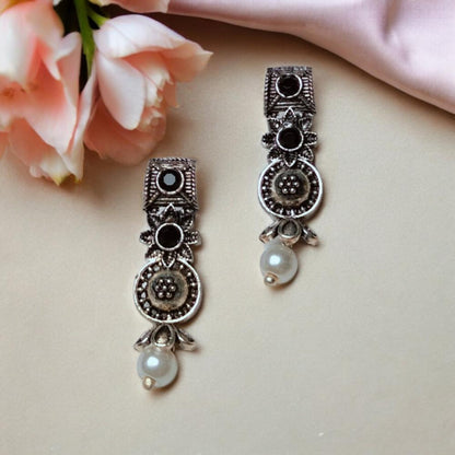 oxidised earrings, oxidised jewellery, oxidised jhumka, oxidized earrings, black polish earrings