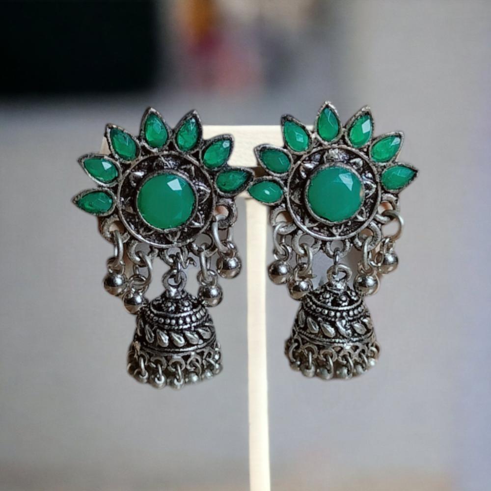 oxidised jhumka, oxidised earrings, oxidised jewellery